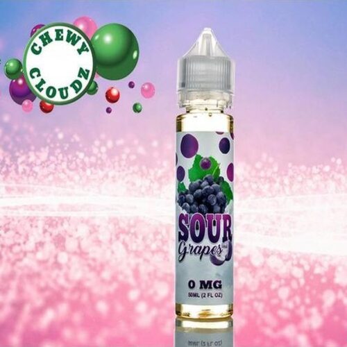 sour grapes chewy clouds shortfill 50ml