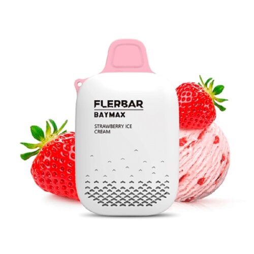 Flerbar Baymax 3500 Puff 0mg Strawberry Ice Cream